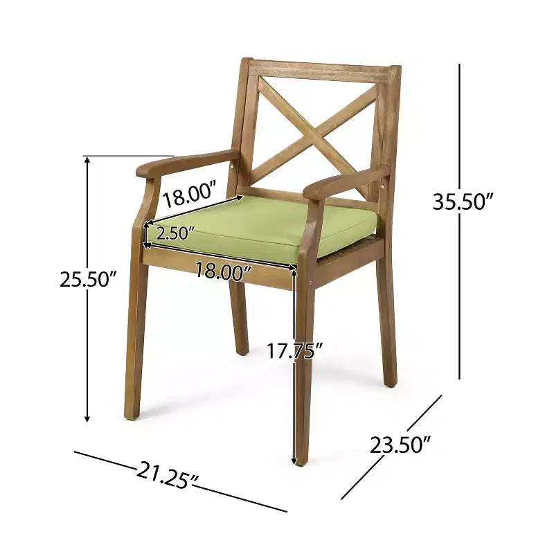 Christopher Knight Home Fiora - Set da pranzo da 7 pezzi in legno di acacia, per esterni, con tavolo allungabile