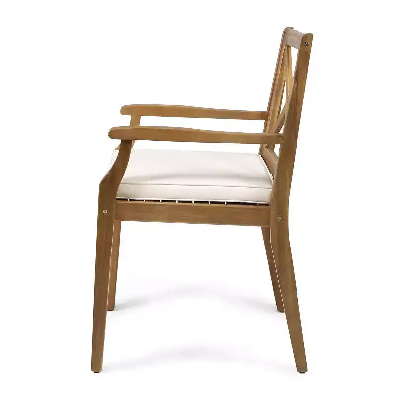 Christopher Knight Home Fiora - Set da pranzo da 7 pezzi in legno di acacia, per esterni, con tavolo allungabile