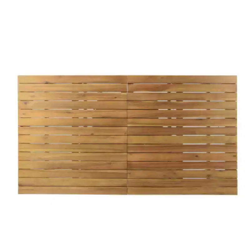 Set da pranzo da esterno estensibile moderno a 7 pezzi con tavolo in legno di acacia e 6 sedie, mobili da pranzo espandibili per il patio - Panipeachy