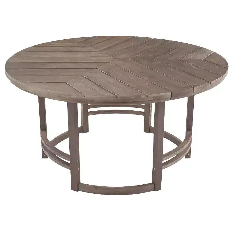 GDFStudio Rhodes Set da pranzo da esterno 5 pezzi in legno di acacia con foro per ombrellone