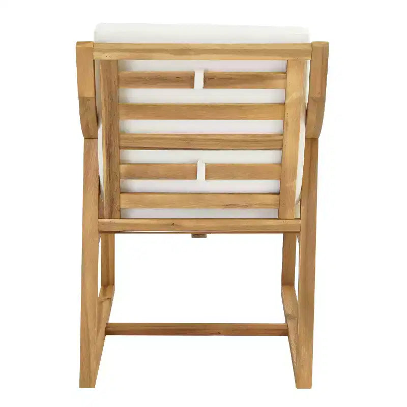 GDFStudio Rhodes Set da pranzo da esterno 5 pezzi in legno di acacia con foro per ombrellone