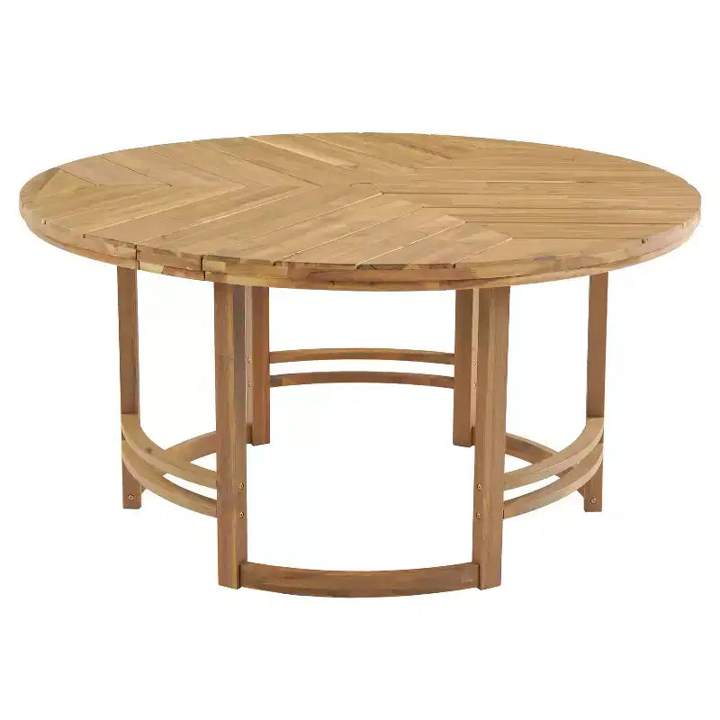 GDFStudio Rhodes Set da pranzo da esterno 5 pezzi in legno di acacia con foro per ombrellone