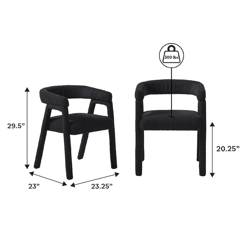 Set tavolo da pranzo Middlebrook 7 pezzi in legno massello con sedie in tessuto completo