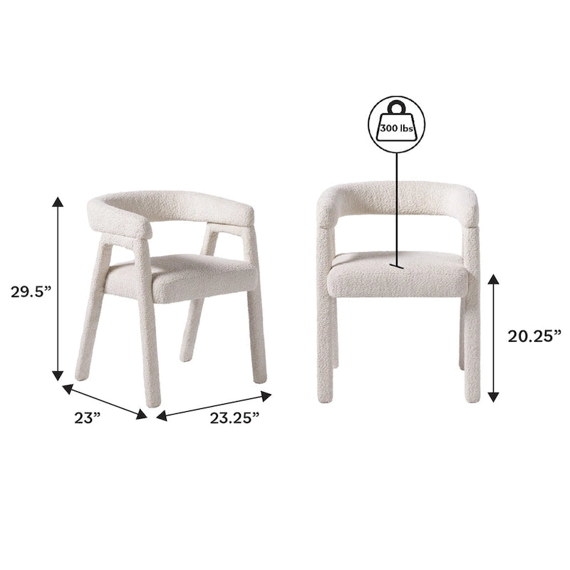 Set tavolo da pranzo Middlebrook 7 pezzi in legno massello con sedie in tessuto completo
