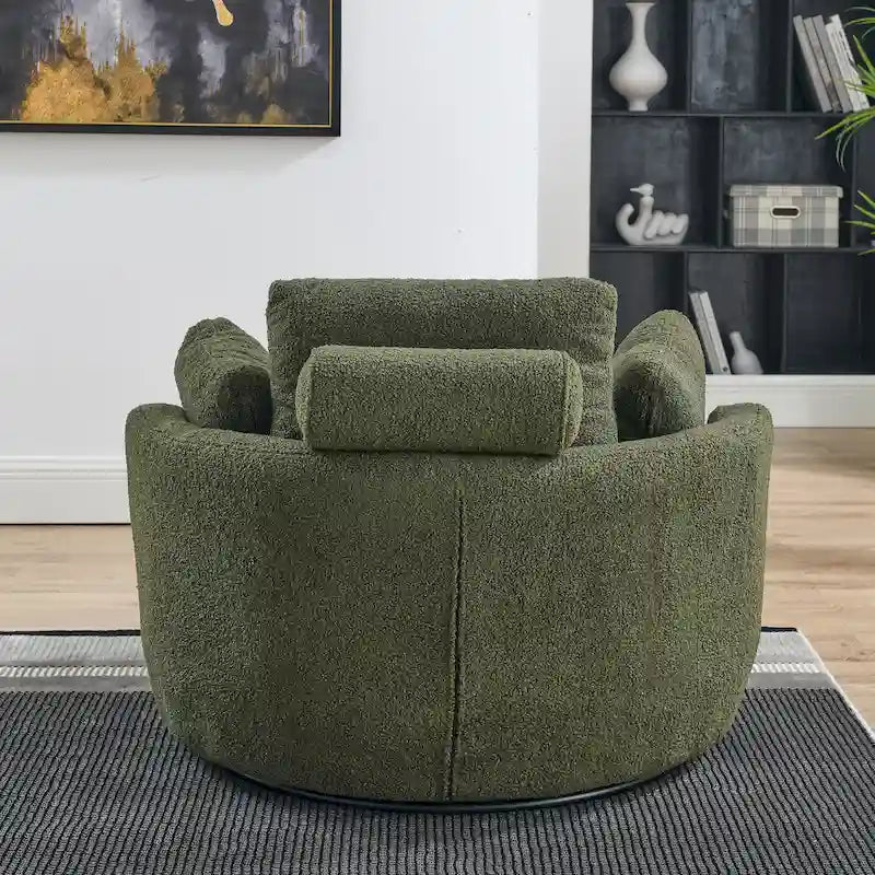 Poltrona a botte girevole "Green Modern 52" con pouf contenitore