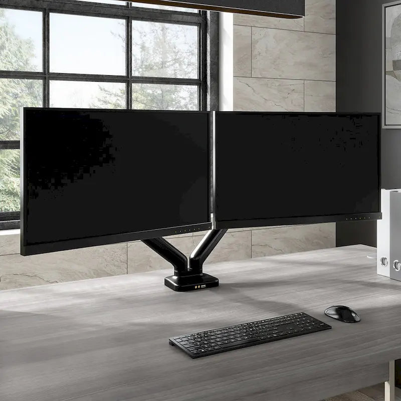 Adjustable Dual Monitor Arm with USB Port by Bush Business Furniture