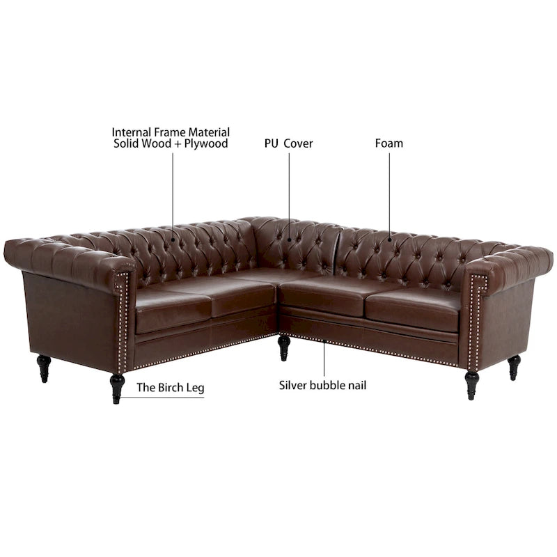 Christopher Knight Home - Divano componibile di lusso Clayton in pelle PU