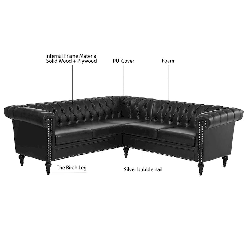 Christopher Knight Home - Divano componibile di lusso Clayton in pelle PU