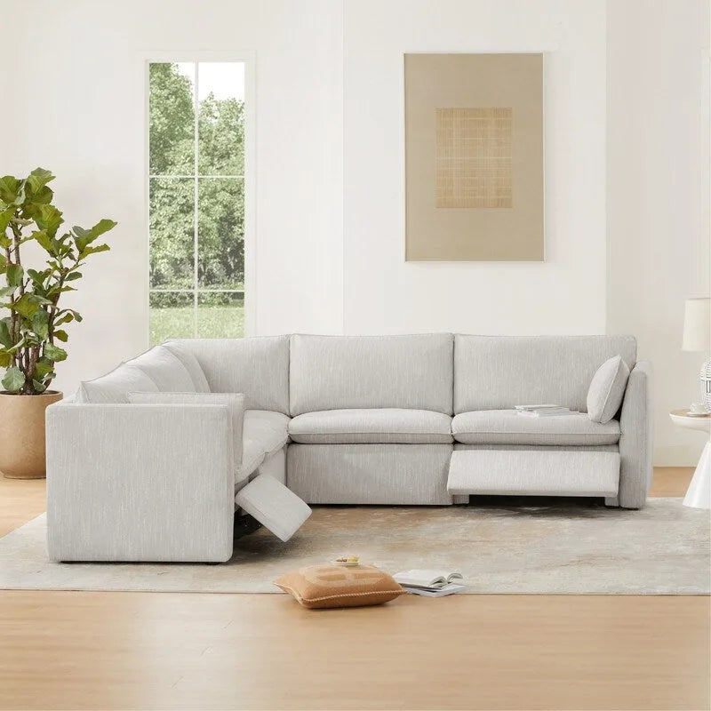 Divano sezionale reclinabile elettrico Cypress 107W