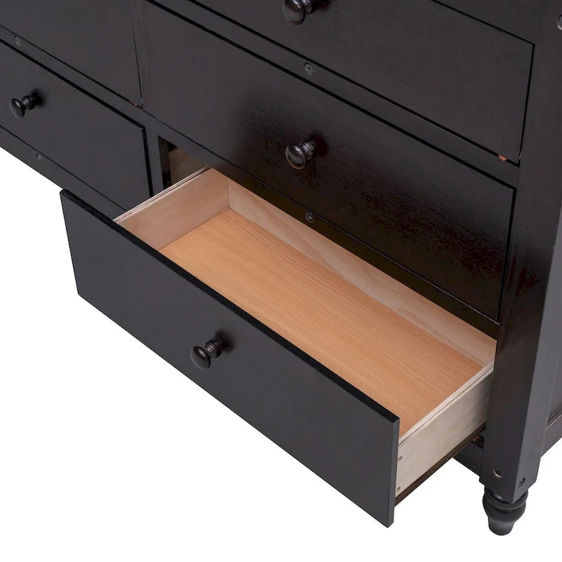 Espresso Full Loft Bed with Drawers and Desk