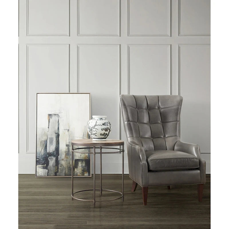 Tavolino da salotto Hooker Furniture con ripiano in legno di acacia, diametro 22, metallo