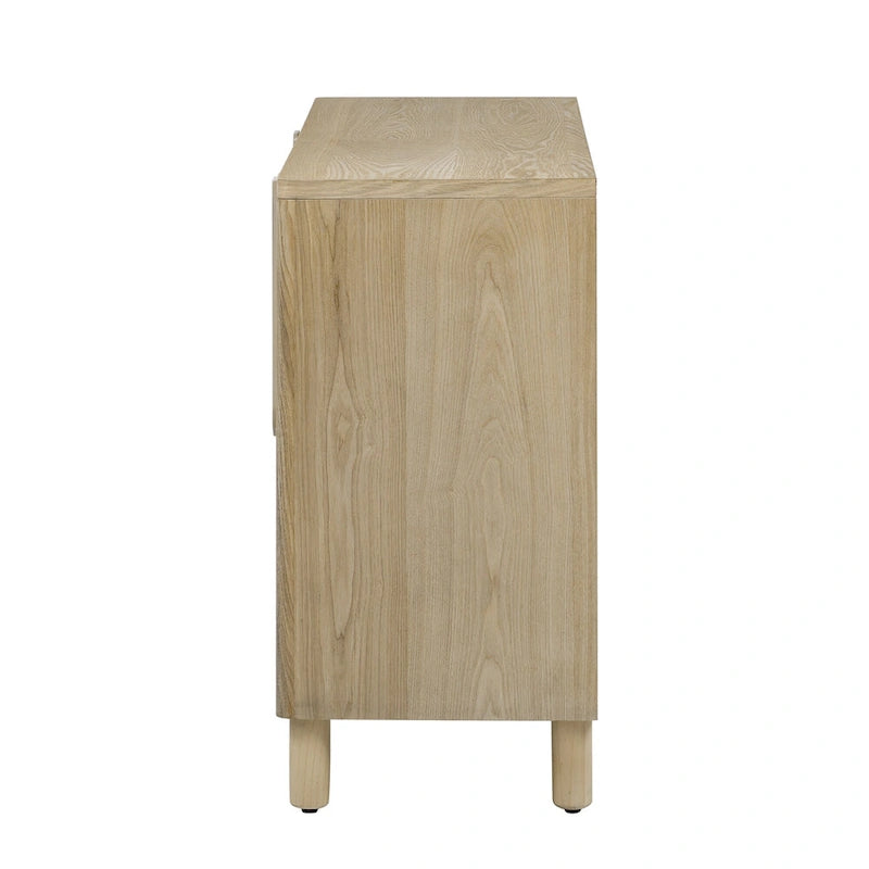 48" Buffet Sideboard Cabinet with 4 Doors - Blue/Natural