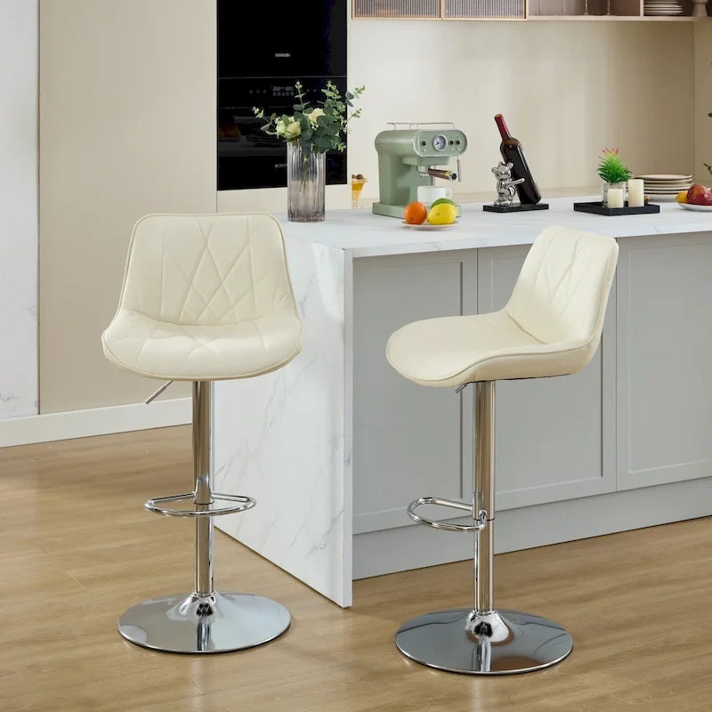 Swivel Bar Stools with Back - Multiple Colors