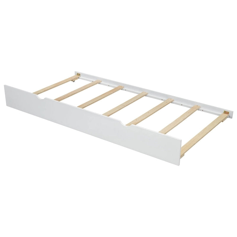 Struttura Divano Letto in Legno con Contenitore, Letto Moderno con Rotelle e Testiera Imbottita e Scaffali, Nessuna Rete a Molle Necessaria