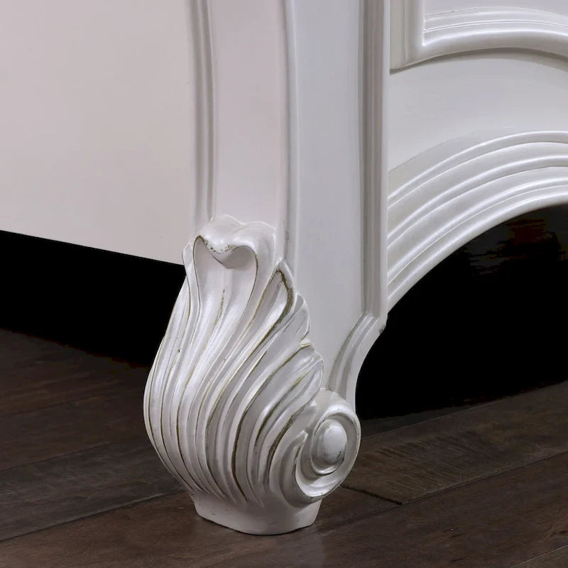 Furniture of America Eugene Letto a pannelli tradizionale a baldacchino in legno massello ciliegio scuro con dettagli intagliati