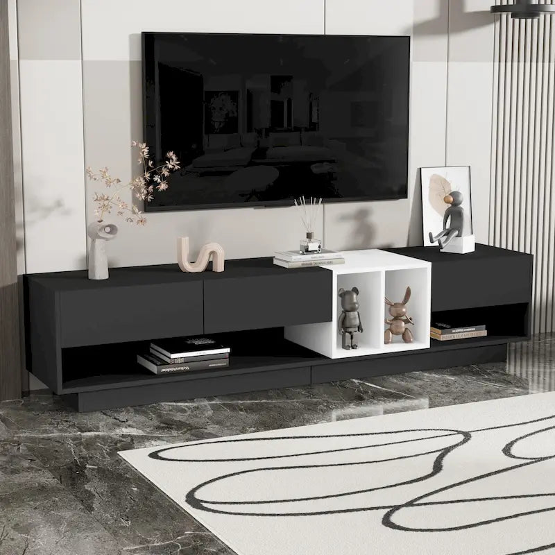 Mobile porta TV da 74 con vano portaoggetti e scomparto per TV fino a 80 pollici