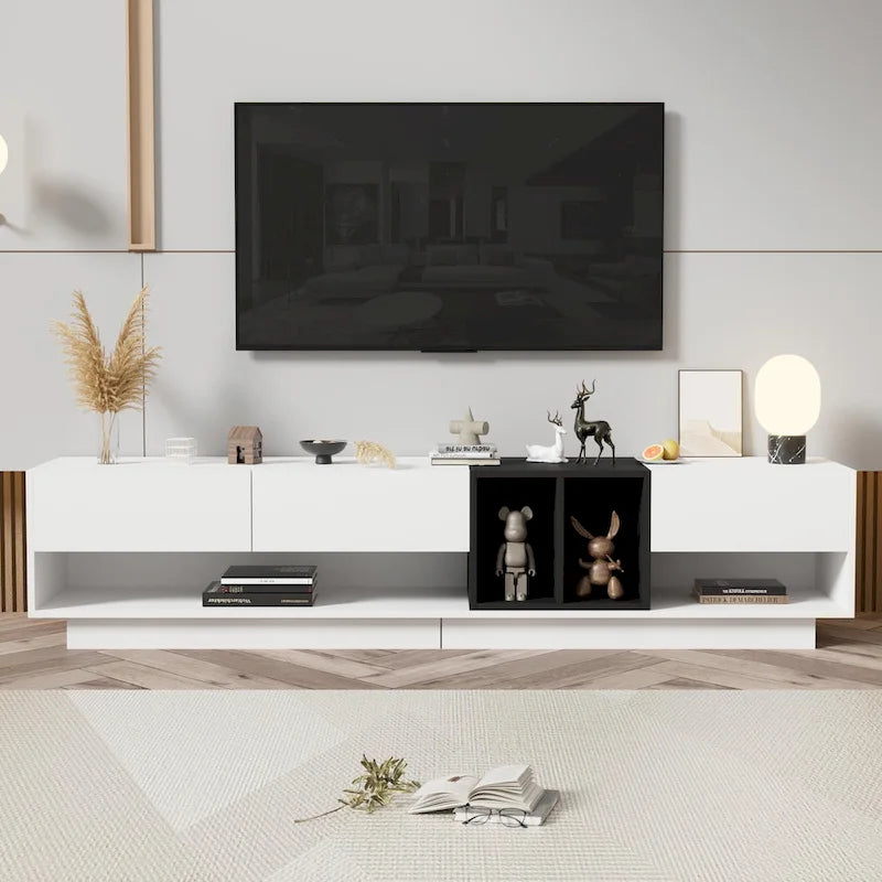 Mobile porta TV da 74 con vano portaoggetti e scomparto per TV fino a 80 pollici