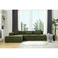 Verde 129.5 Divano Sezionale a L a 4 Posti Minimalista Modulare con Chaise Longue, Design Versatile a Combinazione Libera