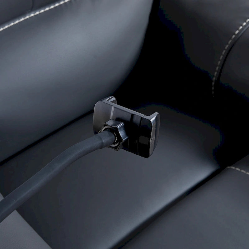 Poltrona Reclinabile Nera Elettrica, con Massaggio, Riscaldamento, Porte USB, Supporto Telefono e Tasche Laterali, Reclinazione Regolabile fino a 139