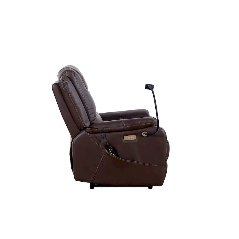 Poltrona Reclinabile Nera Elettrica, con Massaggio, Riscaldamento, Porte USB, Supporto Telefono e Tasche Laterali, Reclinazione Regolabile fino a 139