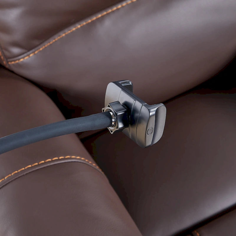 Poltrona Reclinabile Nera Elettrica, con Massaggio, Riscaldamento, Porte USB, Supporto Telefono e Tasche Laterali, Reclinazione Regolabile fino a 139