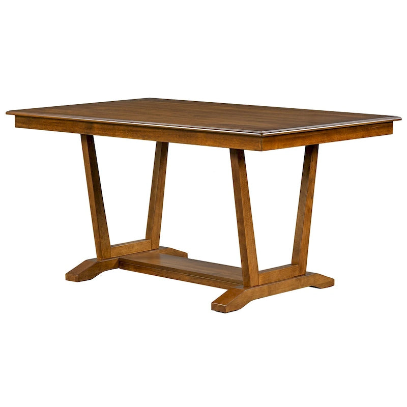 Set da pranzo di 5 pezzi in legno con tavolo rettangolare da 59 pollici e 4 sedie