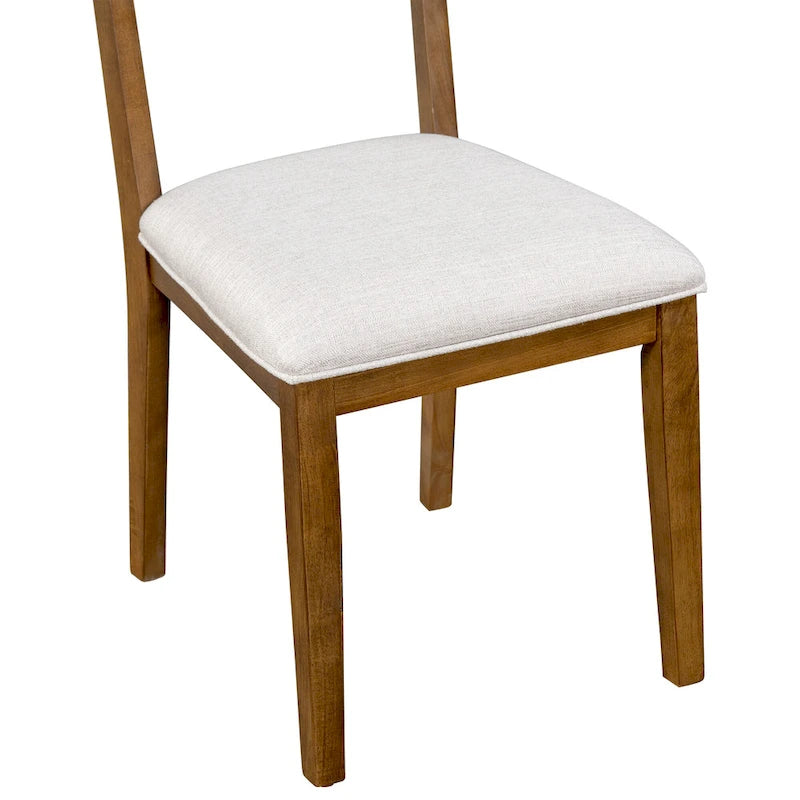 Set da pranzo di 5 pezzi in legno con tavolo rettangolare da 59 pollici e 4 sedie