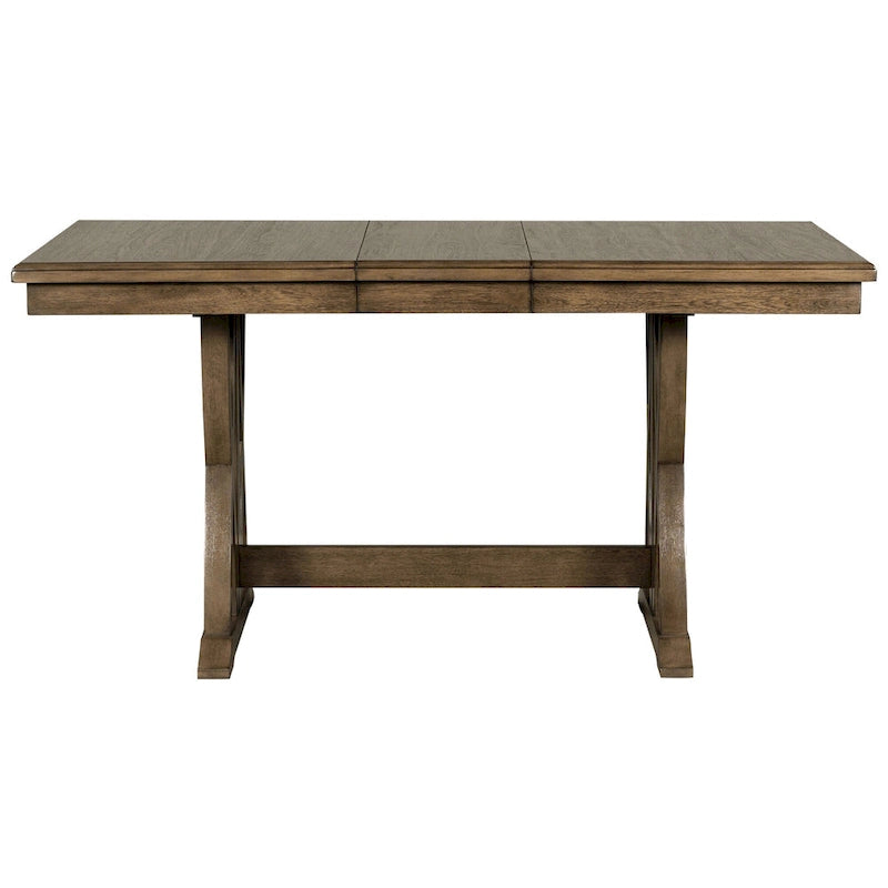 Set da pranzo in legno di 7 pezzi con tavolo allungabile e 6 sedie