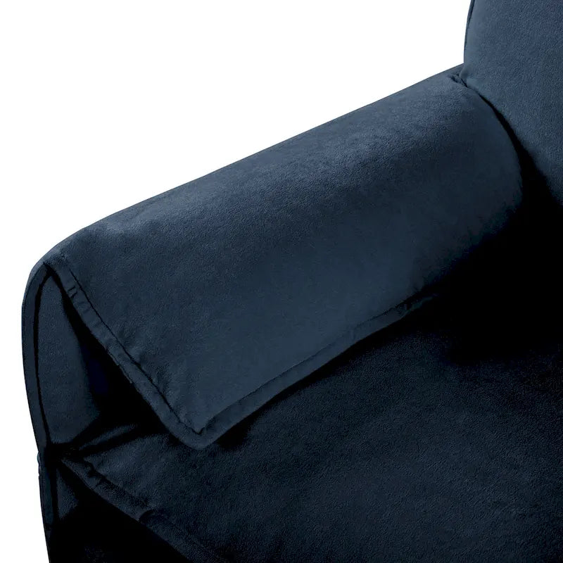 64 Divano a 2 posti in ciniglia oversize con combinazione fai da te e tasche portaoggetti