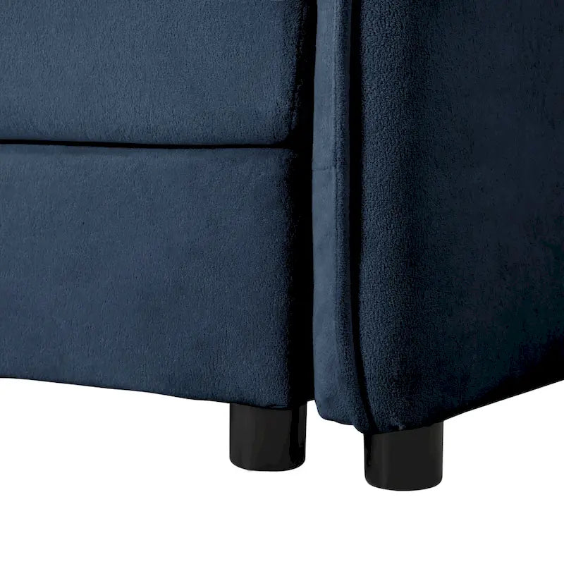 64 Divano a 2 posti in ciniglia oversize con combinazione fai da te e tasche portaoggetti