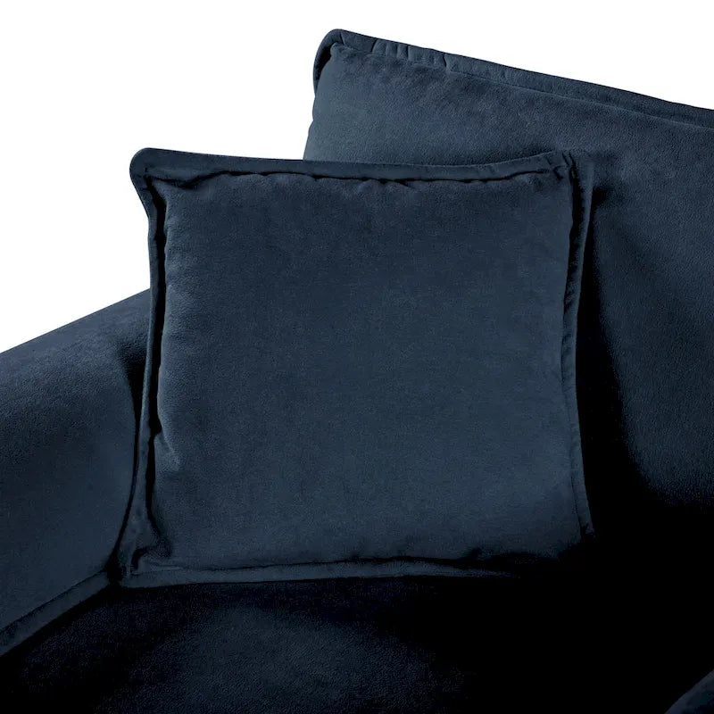64 Divano a 2 posti in ciniglia oversize con combinazione fai da te e tasche portaoggetti