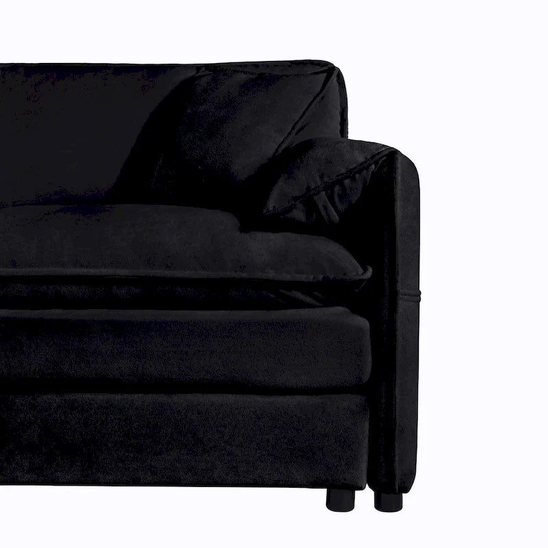 64 Divano a 2 posti in ciniglia oversize con combinazione fai da te e tasche portaoggetti