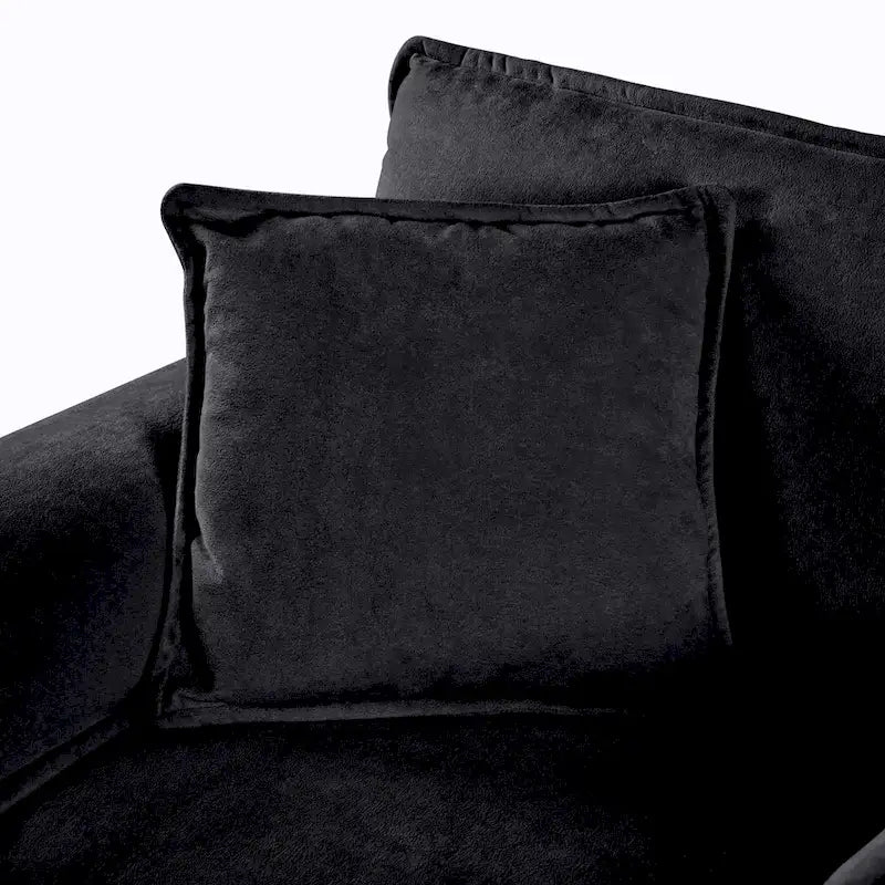 64 Divano a 2 posti in ciniglia oversize con combinazione fai da te e tasche portaoggetti