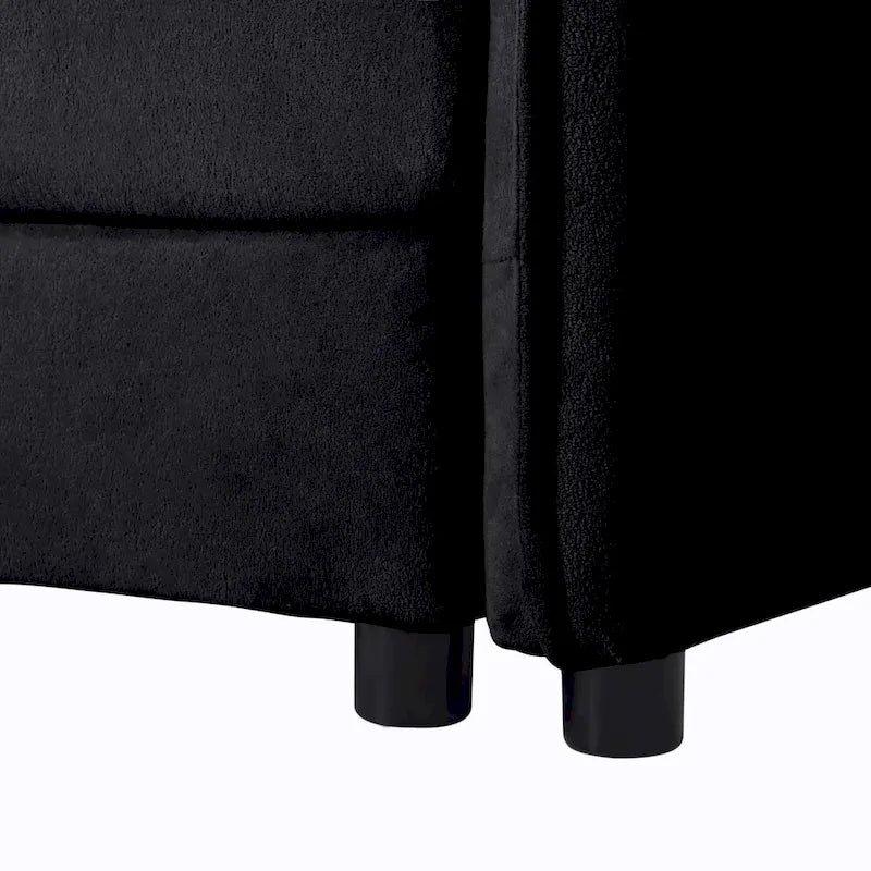 64 Divano a 2 posti in ciniglia oversize con combinazione fai da te e tasche portaoggetti