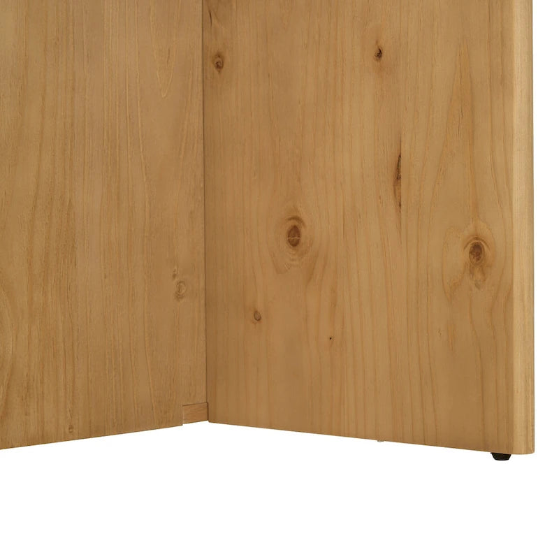 Set da pranzo da 5 pezzi in stile rustico con tavolo rotondo in legno e 4 sedie imbottite in tessuto effetto pelliccia di agnello