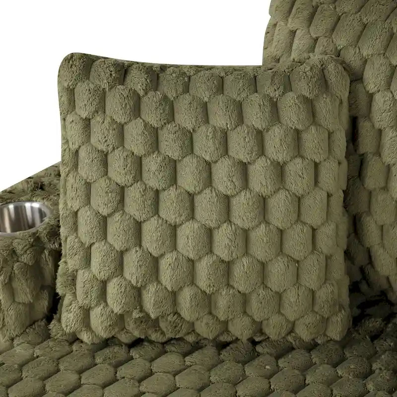 Chaise longue a 2 braccioli di grandi dimensioni con portabicchieri