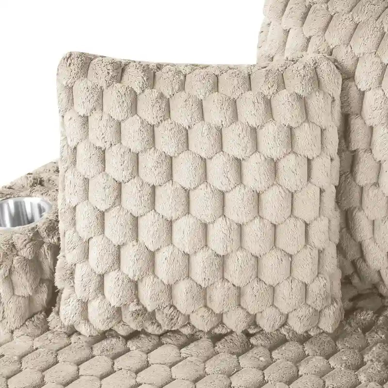 Chaise longue a 2 braccioli di grandi dimensioni con portabicchieri