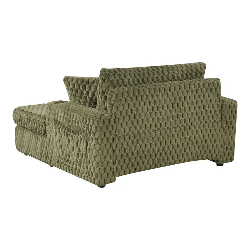 Chaise longue a 2 braccioli di grandi dimensioni con portabicchieri