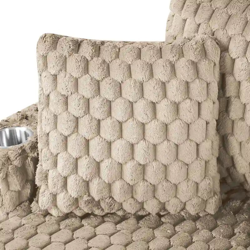 Chaise longue a 2 braccioli di grandi dimensioni con portabicchieri