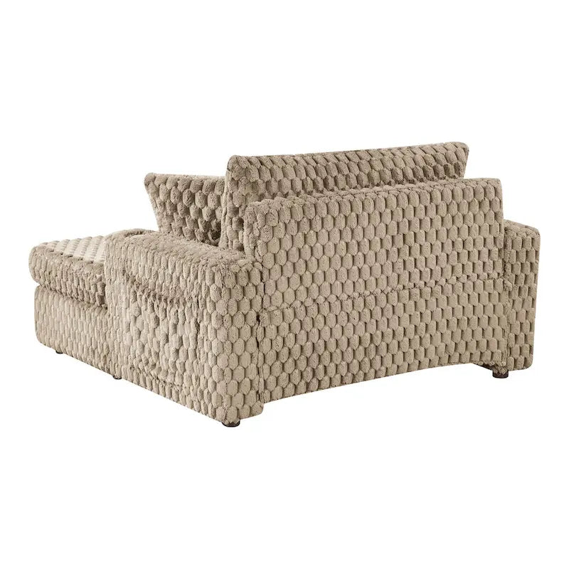 Chaise longue a 2 braccioli di grandi dimensioni con portabicchieri
