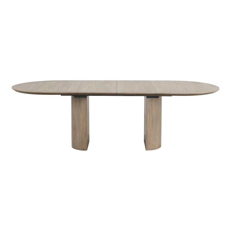 Tavolo da pranzo allungabile in legno rovere moderno stile rustico Furniture of America Lenn da 102 pollici