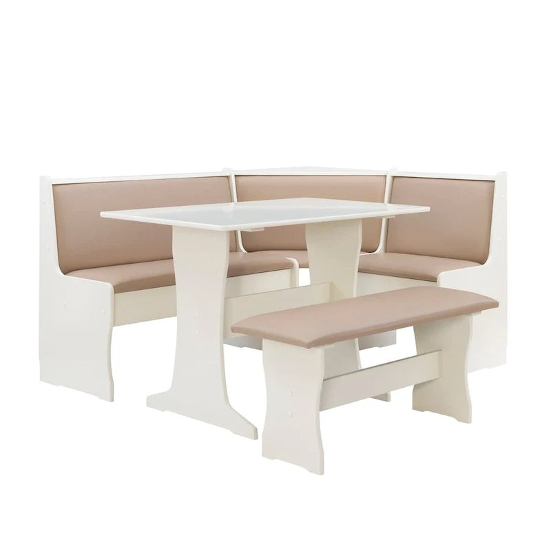 Set da Pranzo con Angolo Panca Sedley Farmhouse con Contenitore