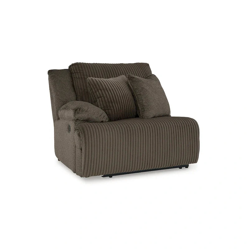 Divano sezionale reclinabile a 6 posti con chaise longue Top Tier marrone di Signature Design by Ashley - 147 L x 134 P x 41 A