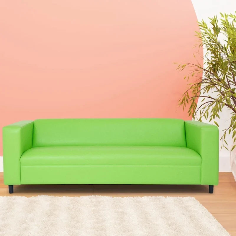 Divano a 3 posti moderno di metà secolo Coast to Coast Sofas, in ecopelle con struttura in legno massello e rivestito