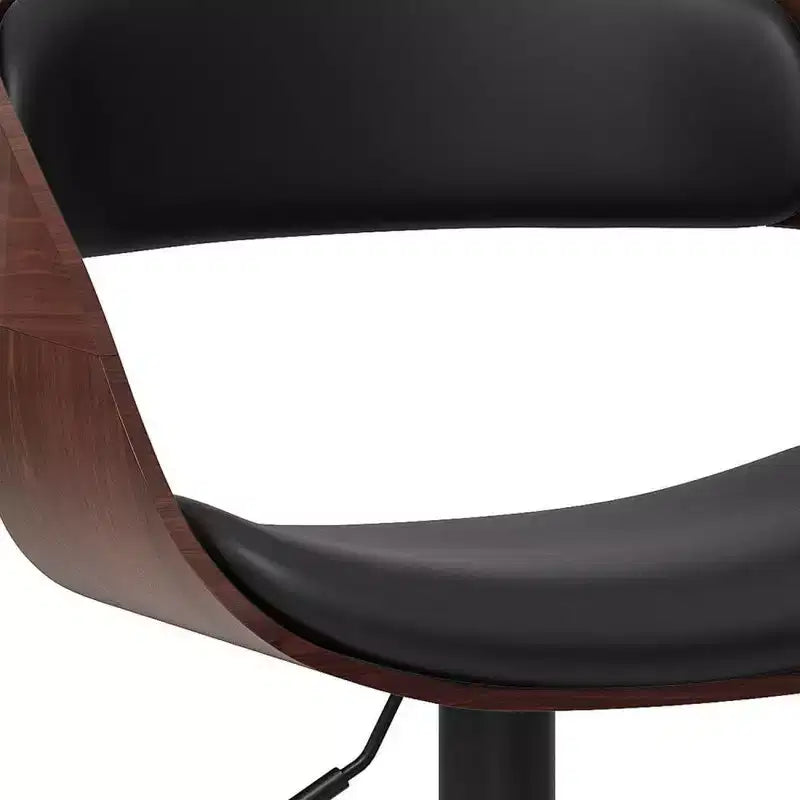 Sgabello da bar regolabile Monaghan Bentwood nero - WyndenHall