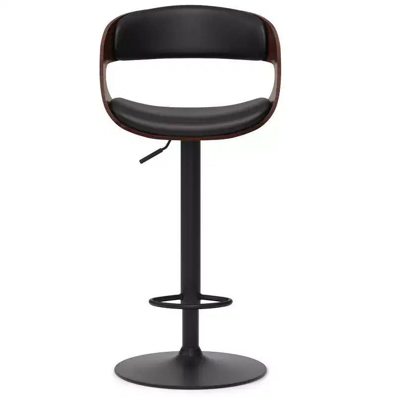 Sgabello da bar regolabile Monaghan Bentwood nero - WyndenHall