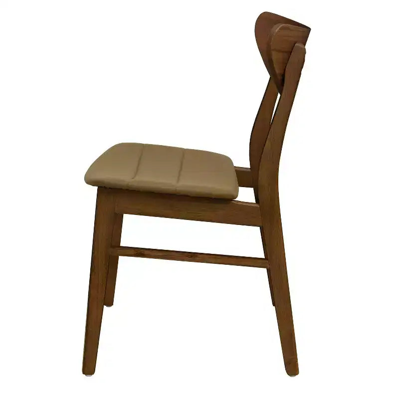 Christopher Knight Home Set di 2 sedie da pranzo Josie in similpelle mid-century moderne in legno di gomma marrone/noce