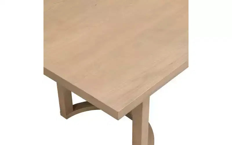 Christopher Knight Home Ellie Moderno Set da Pranzo 7 Pezzi in Legno di Gomma Tappezzato Beige/Frassino Chiaro