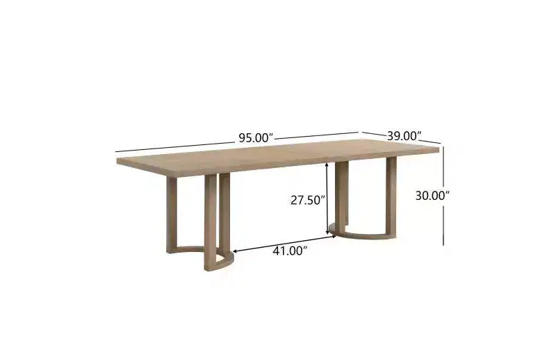 Christopher Knight Home Ellie Moderno Set da Pranzo 7 Pezzi in Legno di Gomma Tappezzato Beige/Frassino Chiaro