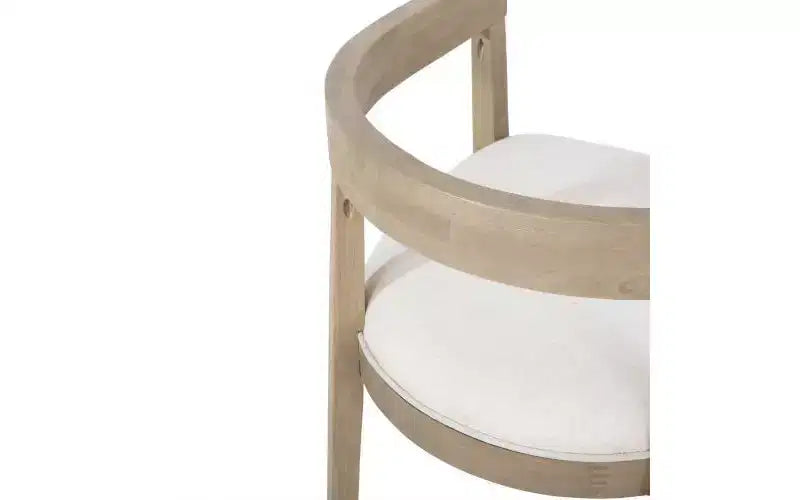 Christopher Knight Home Ellie Moderno Set da Pranzo 7 Pezzi in Legno di Gomma Tappezzato Beige/Frassino Chiaro